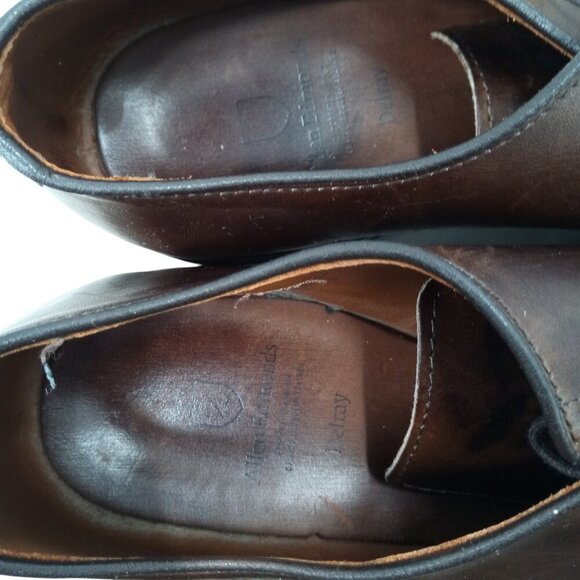 Allen Edmonds Delray Brown Leather Lace Up Oxfords Size 11 Loafers Split Toe - Picture 9 of 14